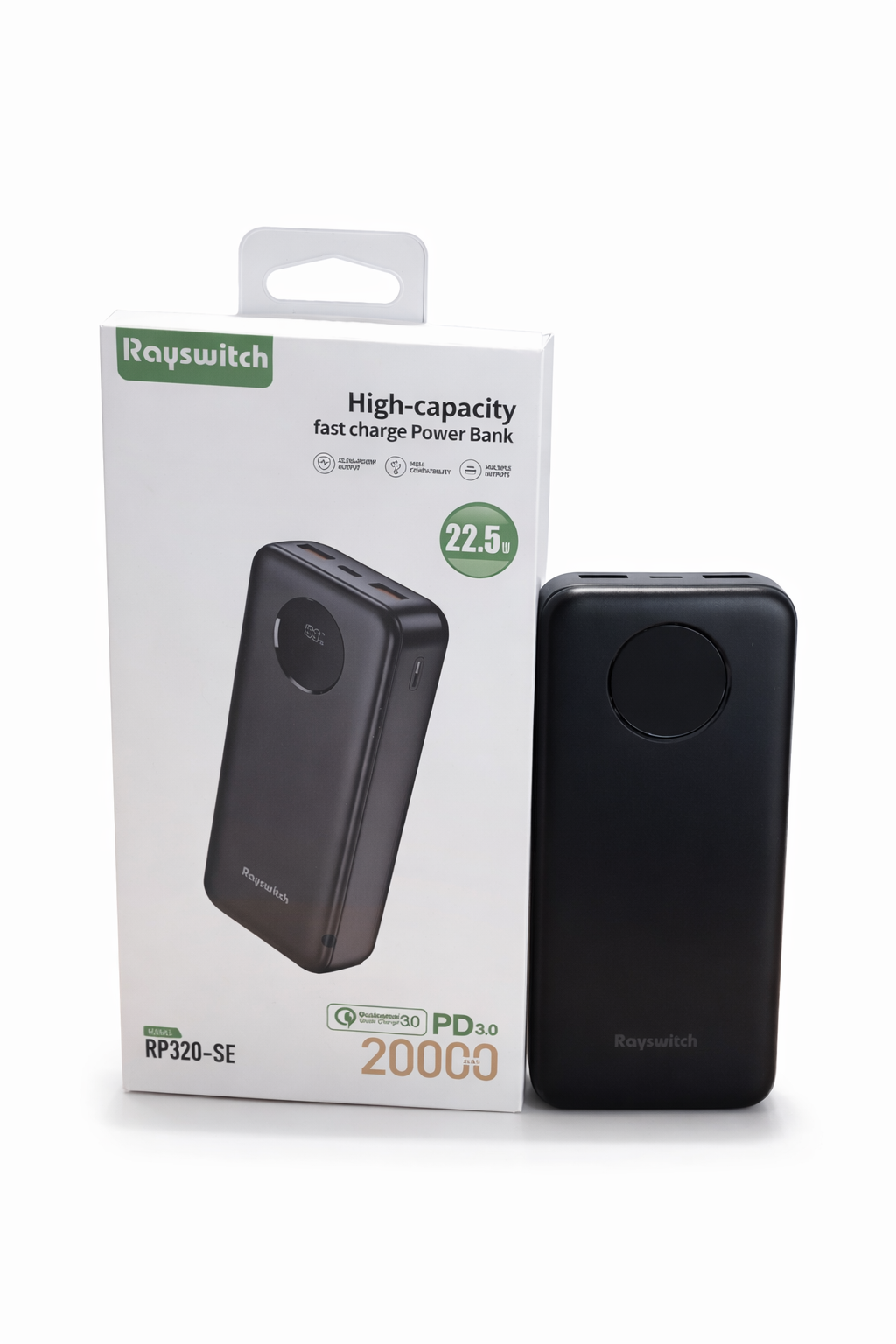 Rayswitch 20000mAh Power Bank – High Capacity Portable Charger