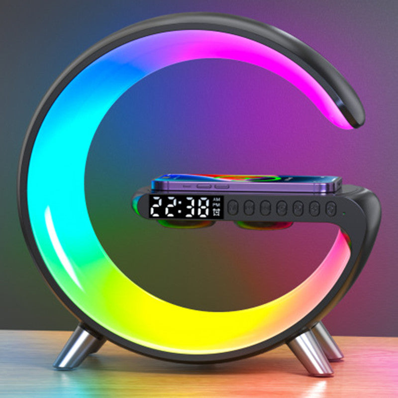 🌈 Smart LED Atmosphere Lamp with Wireless Charging & Speaker