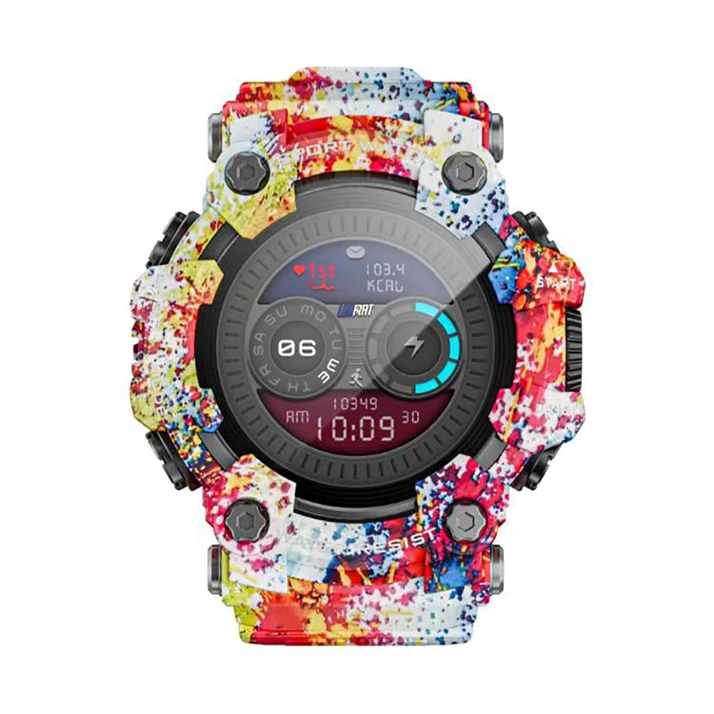 Outdoor Smartwatch With Bluetooth Calling, Compass & Flashlight