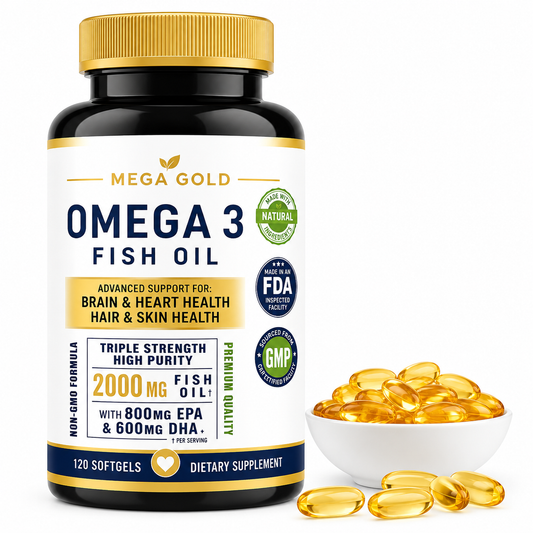 🐟 Omega-3 Fish Oil Capsules with Vitamin E – Daily Wellness Support (60 Caps)