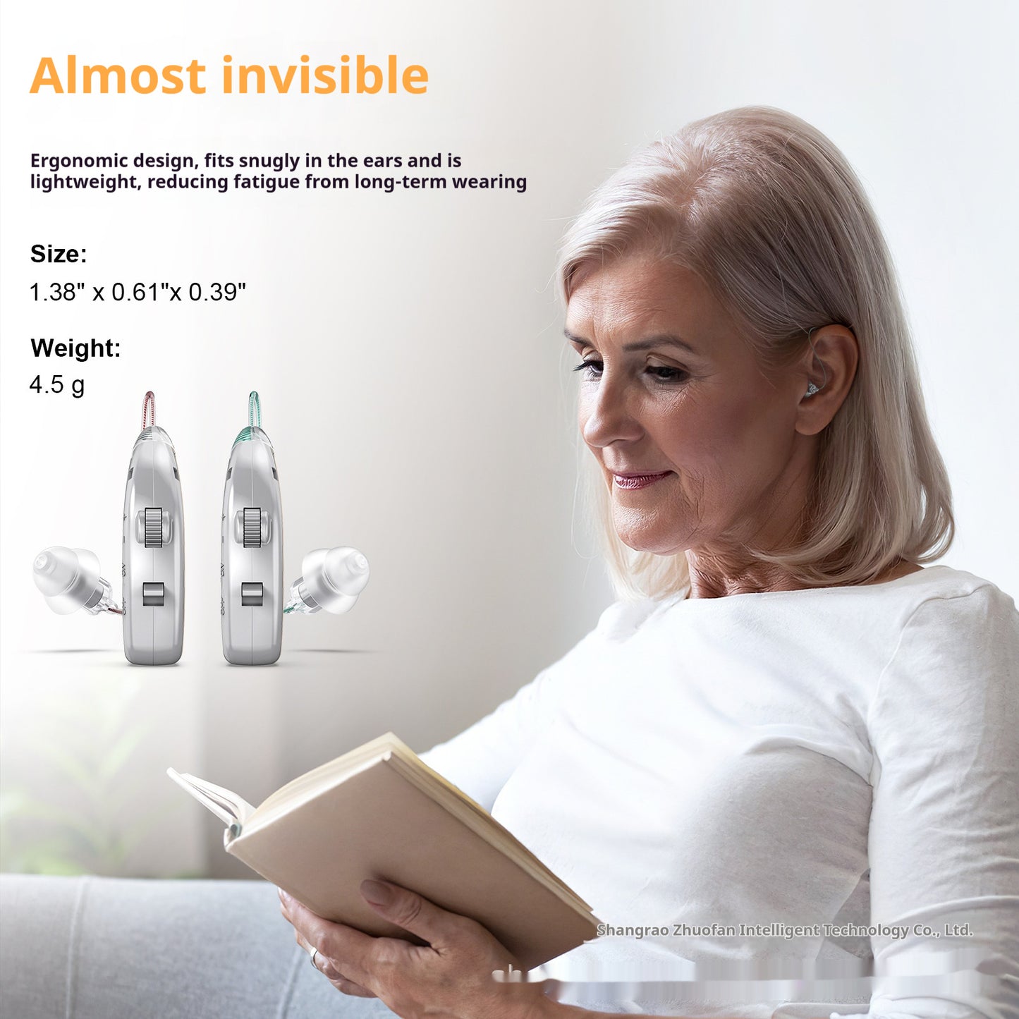 🔊 Rechargeable Hearing Aid – Clear Sound Support