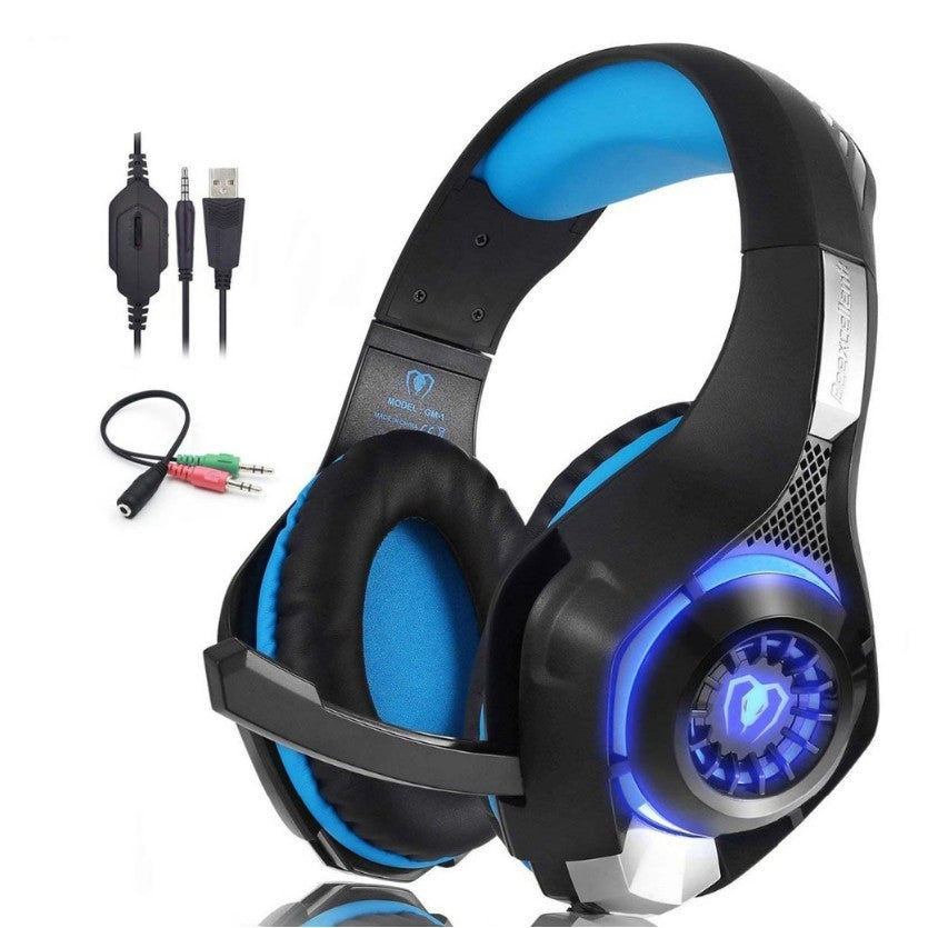 🎧 Beexcellent GM-1 Gaming Headset – Stereo Bass with Mic & LED