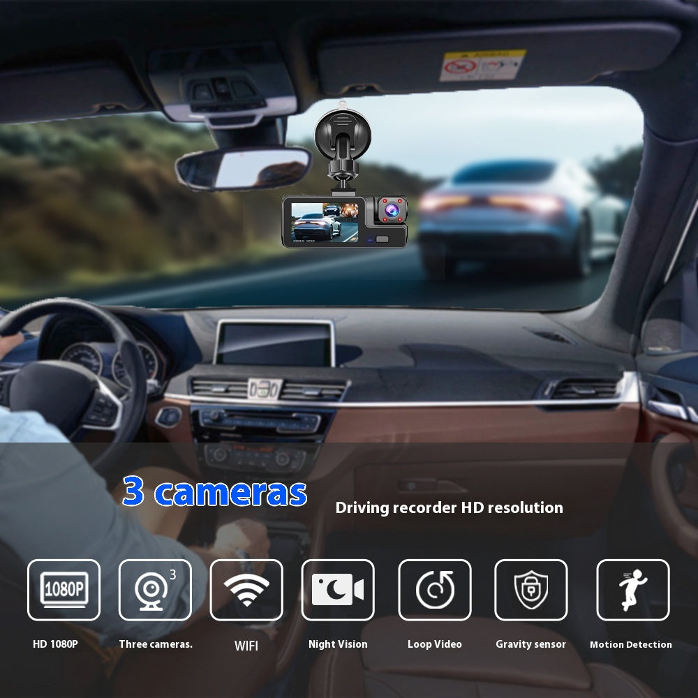 🚗 WiFi Dual Dash Cam with Night Vision