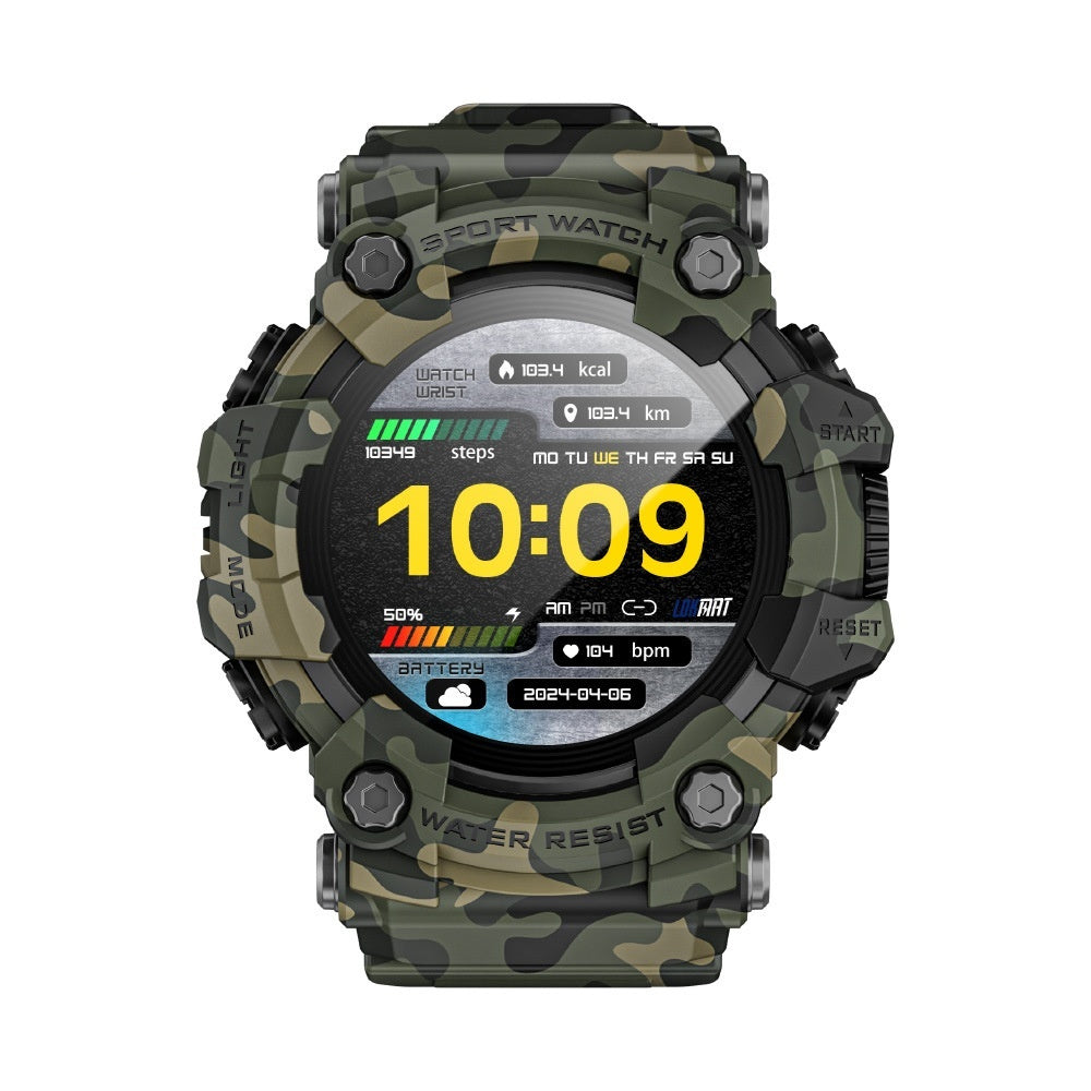 Outdoor Smartwatch With Bluetooth Calling, Compass & Flashlight