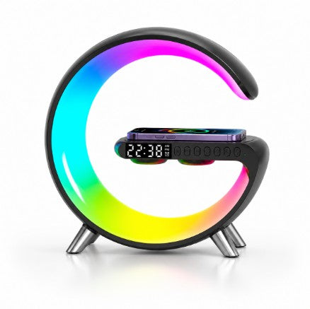 🌈 Smart LED Atmosphere Lamp with Wireless Charging & Speaker