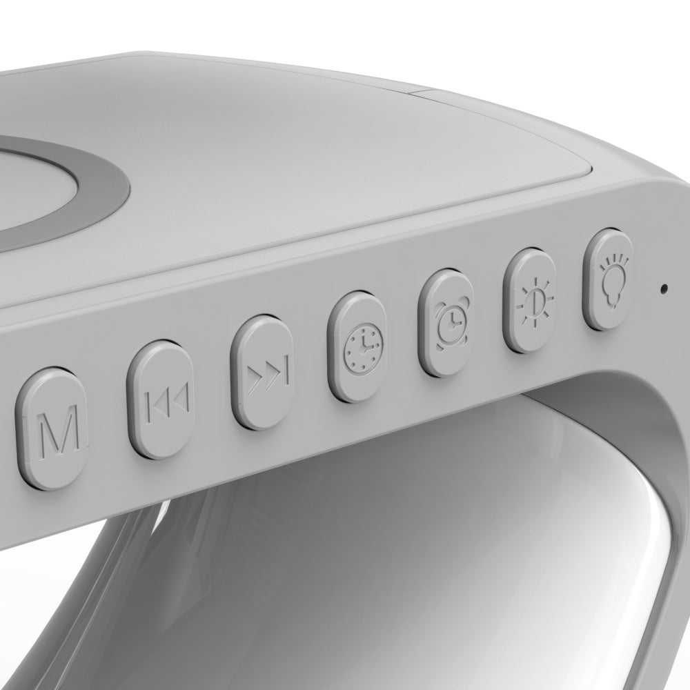 🌈 Smart LED Atmosphere Lamp with Wireless Charging & Speaker