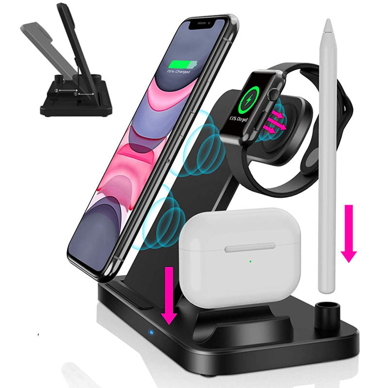 Fast Charge 15w Folding 4-in-1 Wireless Charger