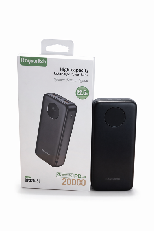 Rayswitch 20000mAh Power Bank – High Capacity Portable Charger